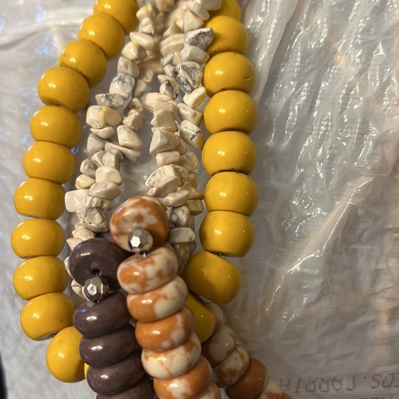 Sassy Jones Brown and Yellow Tezra Necklace - Picture 2 of 4